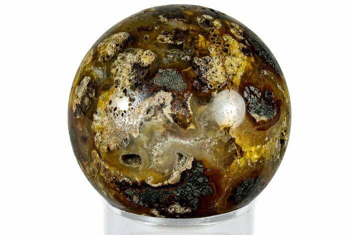 Colorful Polished Marcasite Agate Sphere - Indonesia #309011